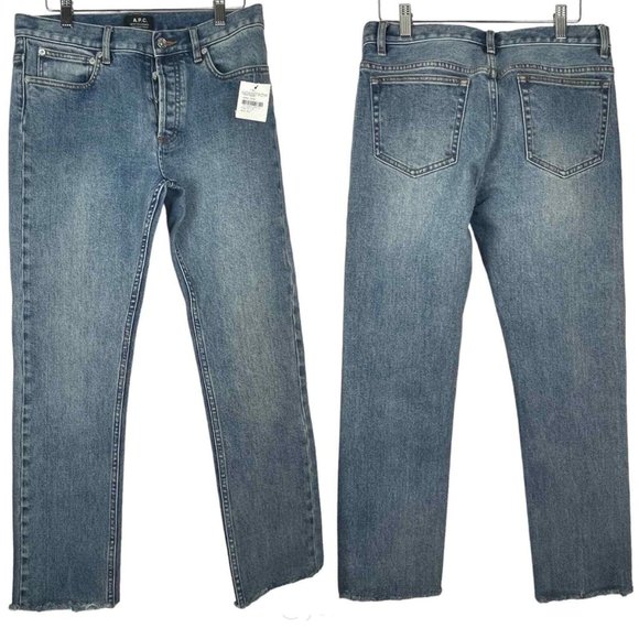 NWT A.P.C. Petit Standard Raw Hem Slim Fit Stretch Denim Jeans Indigo Unisex 29 - Picture 4 of 9